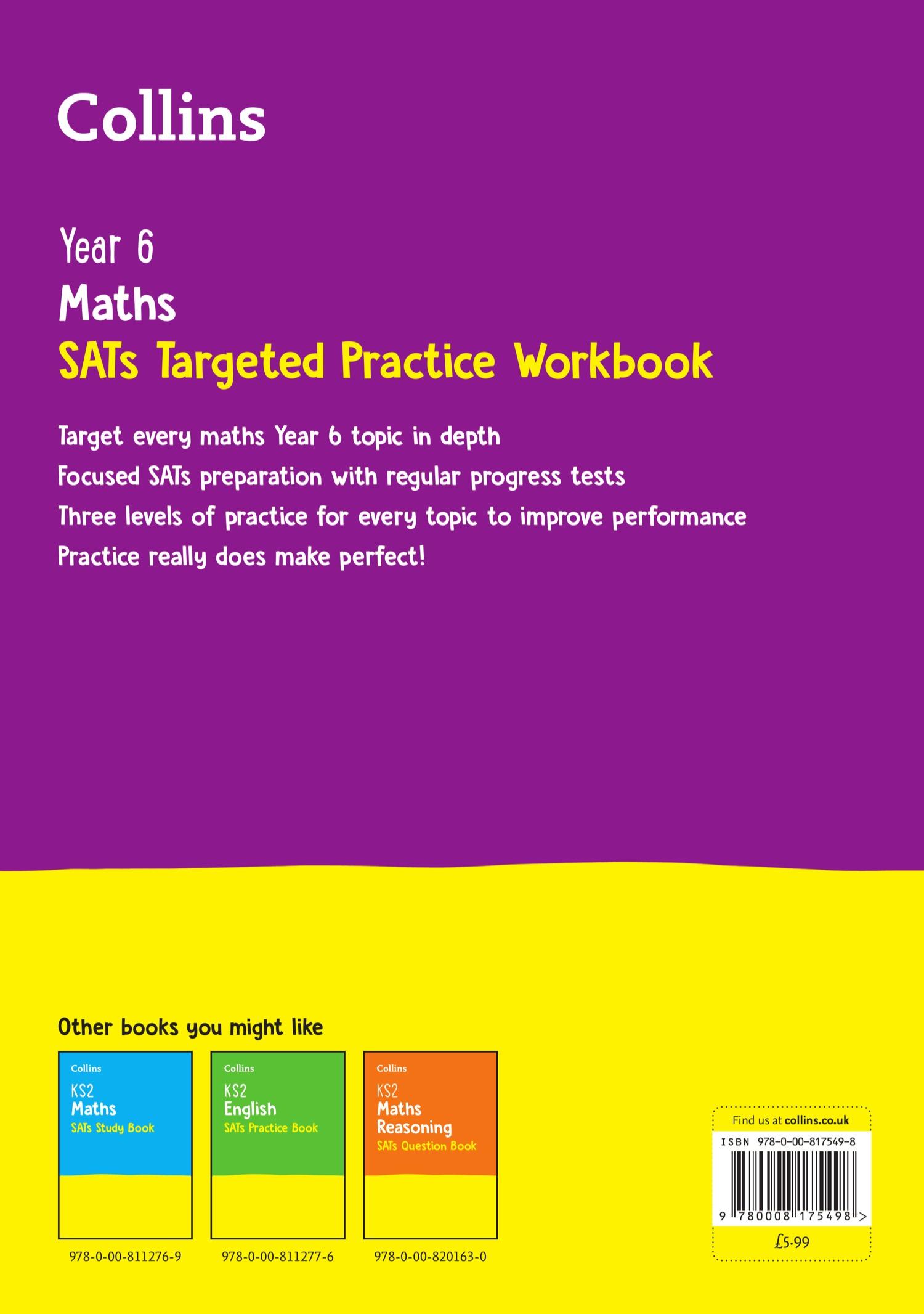 Rückseitencover Collins Ks2 Sats Revision and Practice - New 2014 Curriculum - Year 6 Maths Targeted Practice Workbook