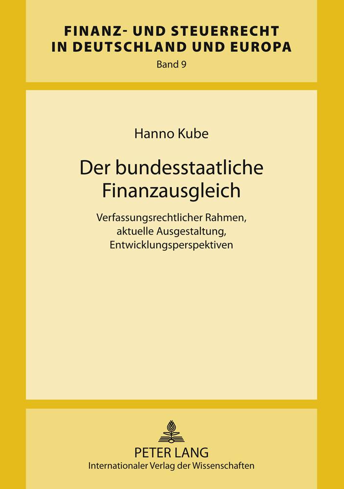 Vorderes Coverbild Der bundesstaatliche Finanzausgleich