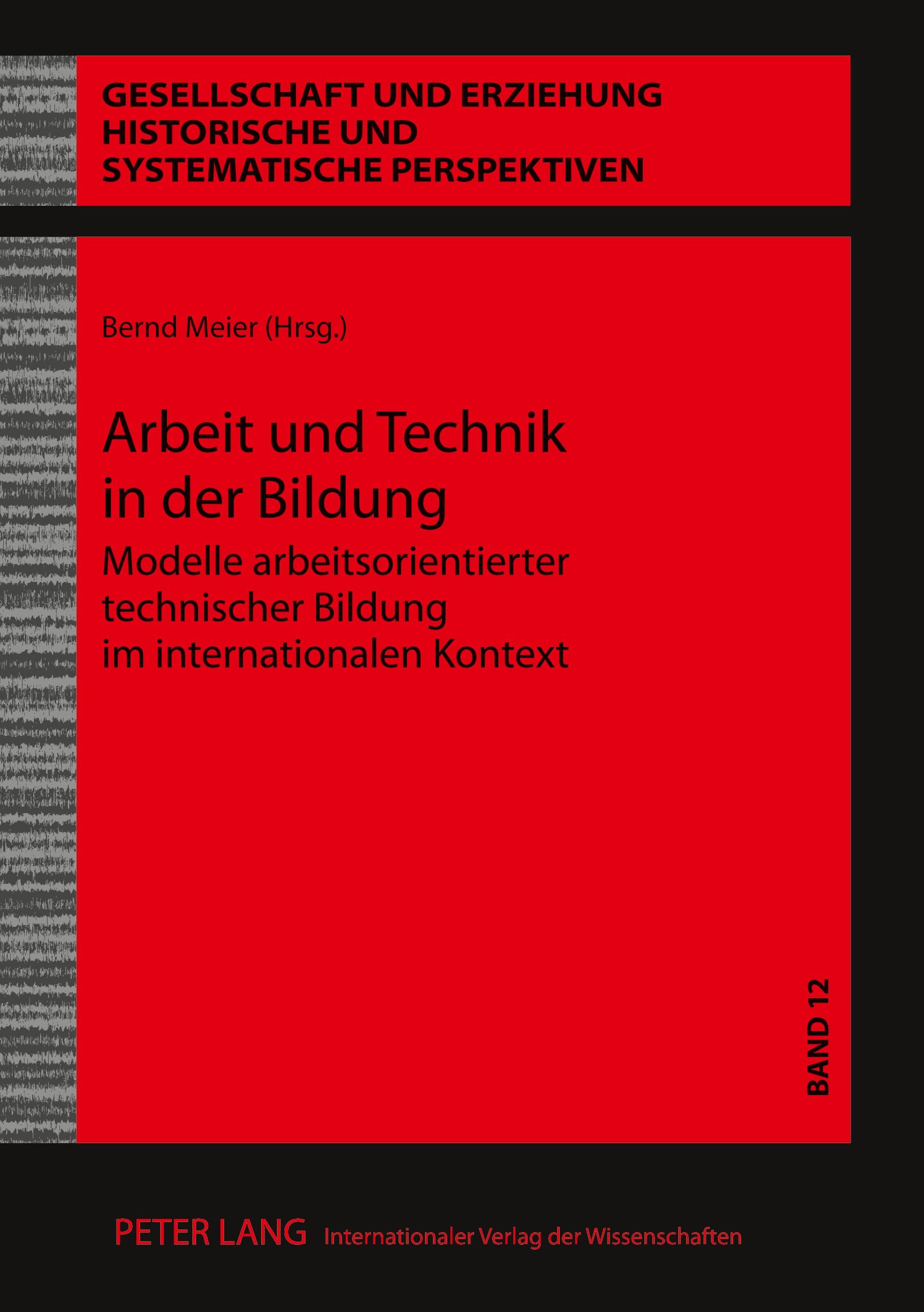 Vorderes Coverbild Arbeit und Technik in der Bildung