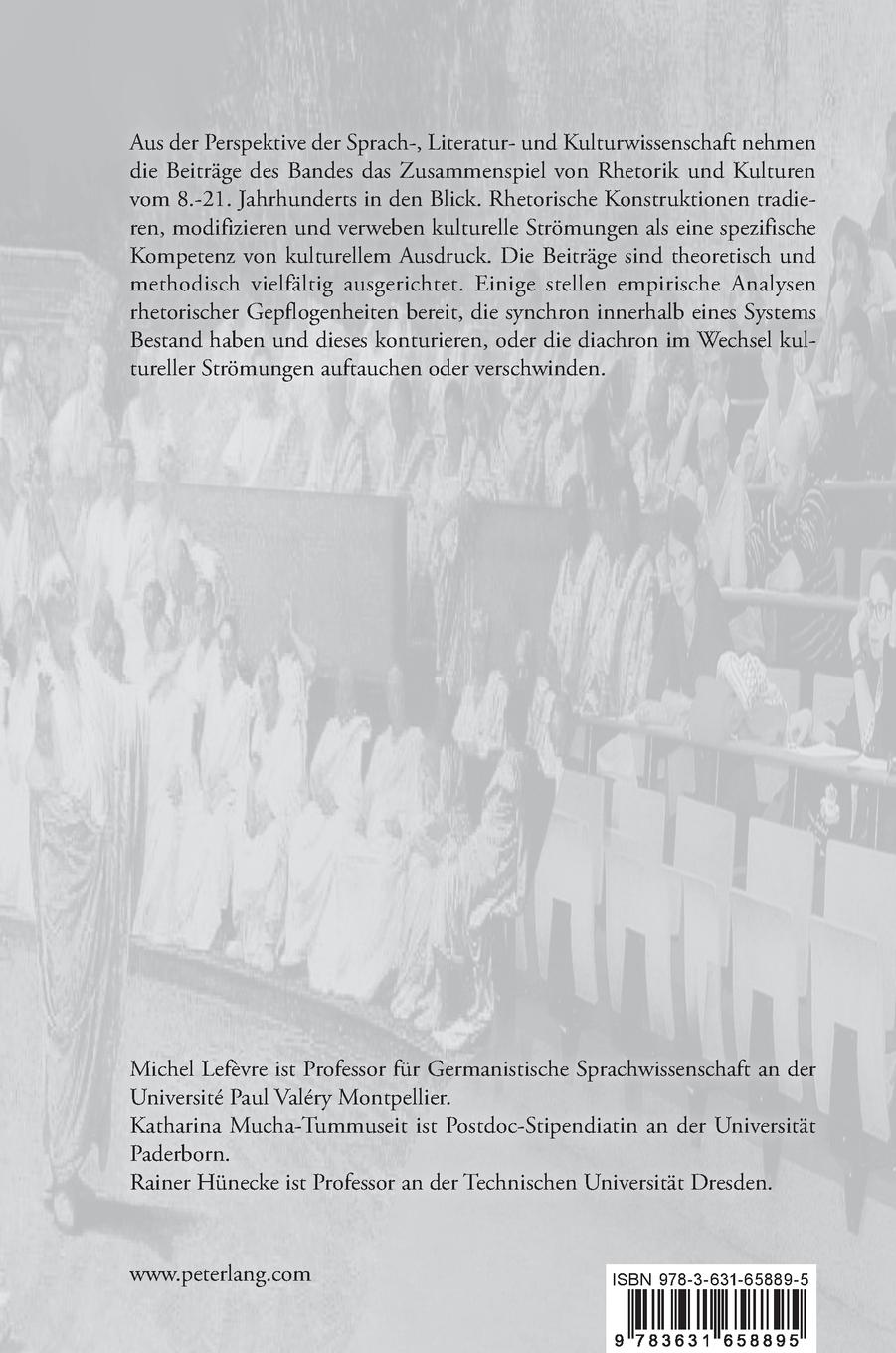 Rückseitencover Rhetorik und Kulturen