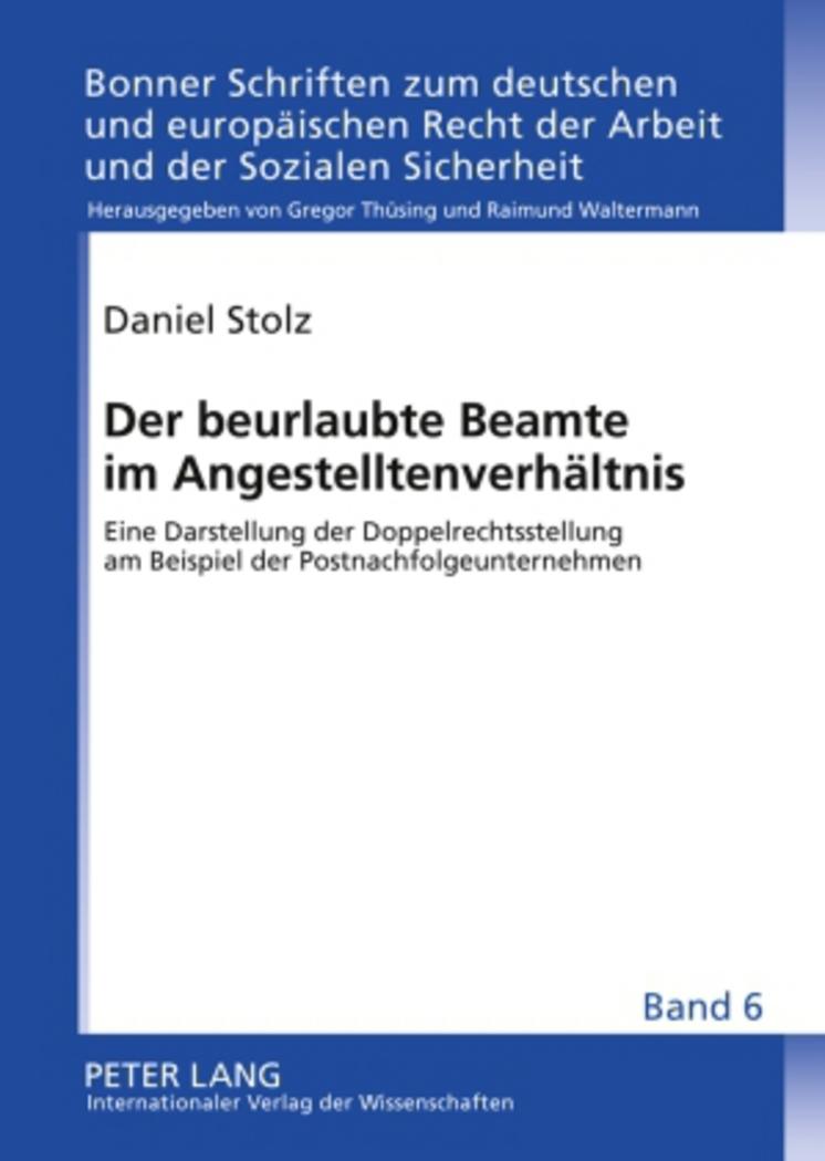 Vorderes Coverbild Der beurlaubte Beamte im Angestelltenverhältnis