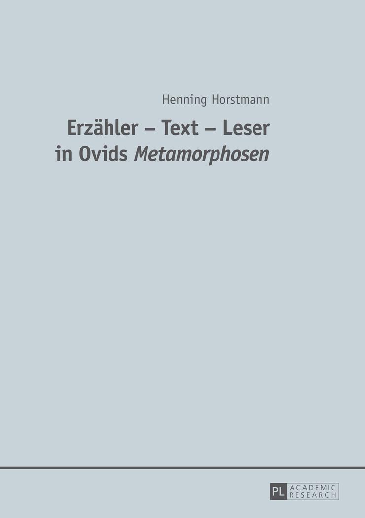 Vorderes Coverbild Erzähler - Text - Leser in Ovids "Metamorphosen"