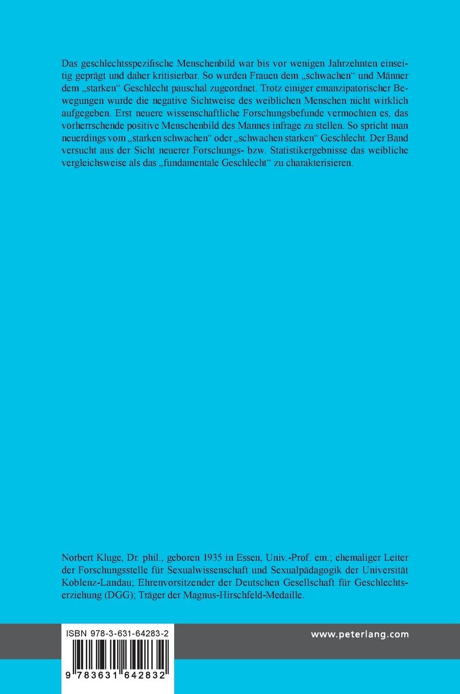 Rückseitencover Das fundamentale Geschlecht