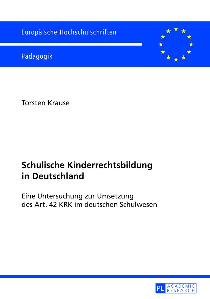 Vorderes Coverbild Schulische Kinderrechtsbildung in Deutschland