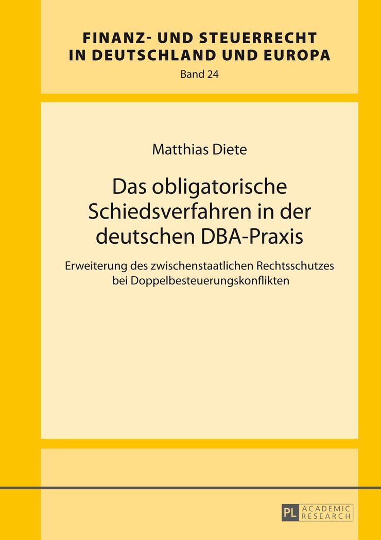 Vorderes Coverbild Das obligatorische Schiedsverfahren in der deutschen DBA-Praxis