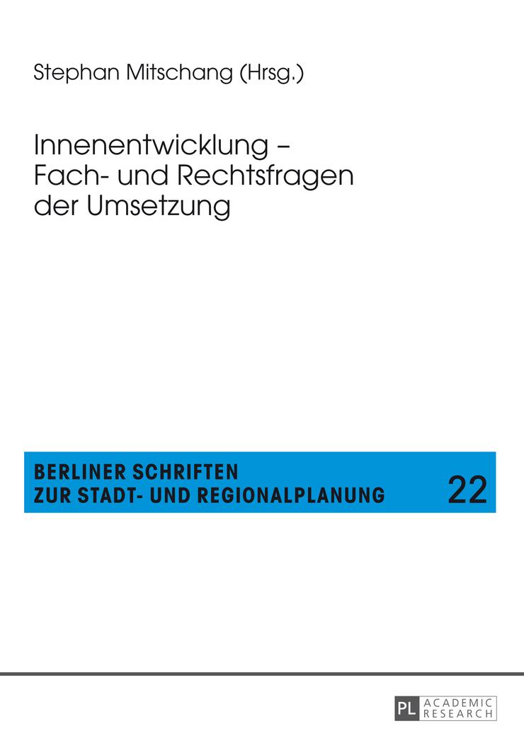 Vorderes Coverbild Innenentwicklung - Fach- und Rechtsfragen der Umsetzung