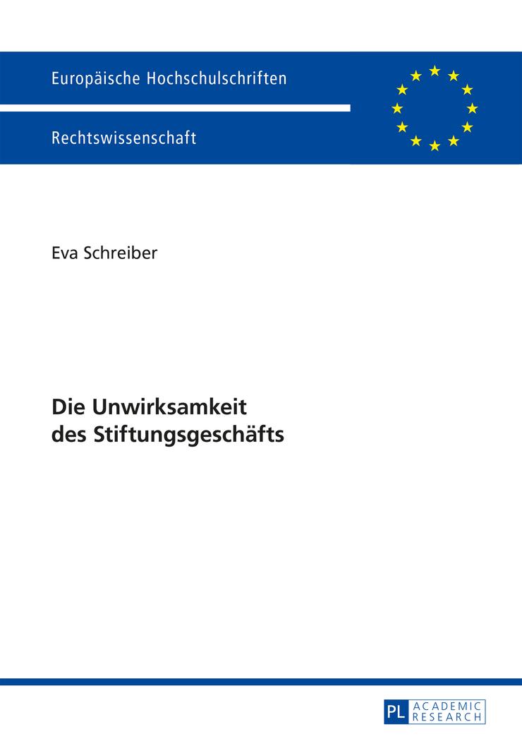 Vorderes Coverbild Die Unwirksamkeit des Stiftungsgeschäfts
