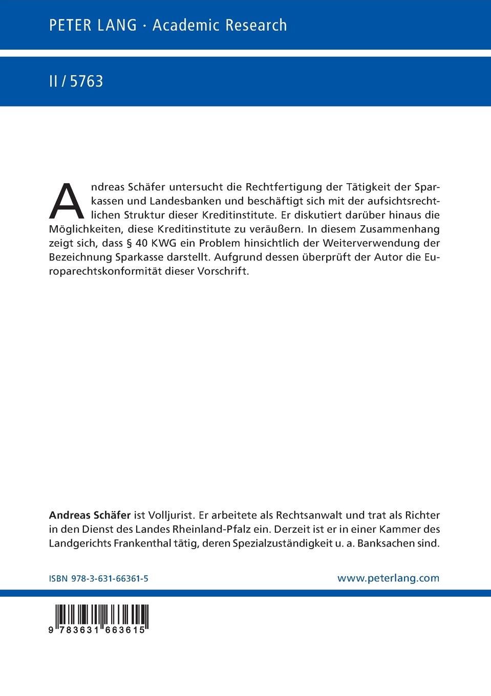 Rückseitencover Das öffentlich-rechtliche Bankensystem