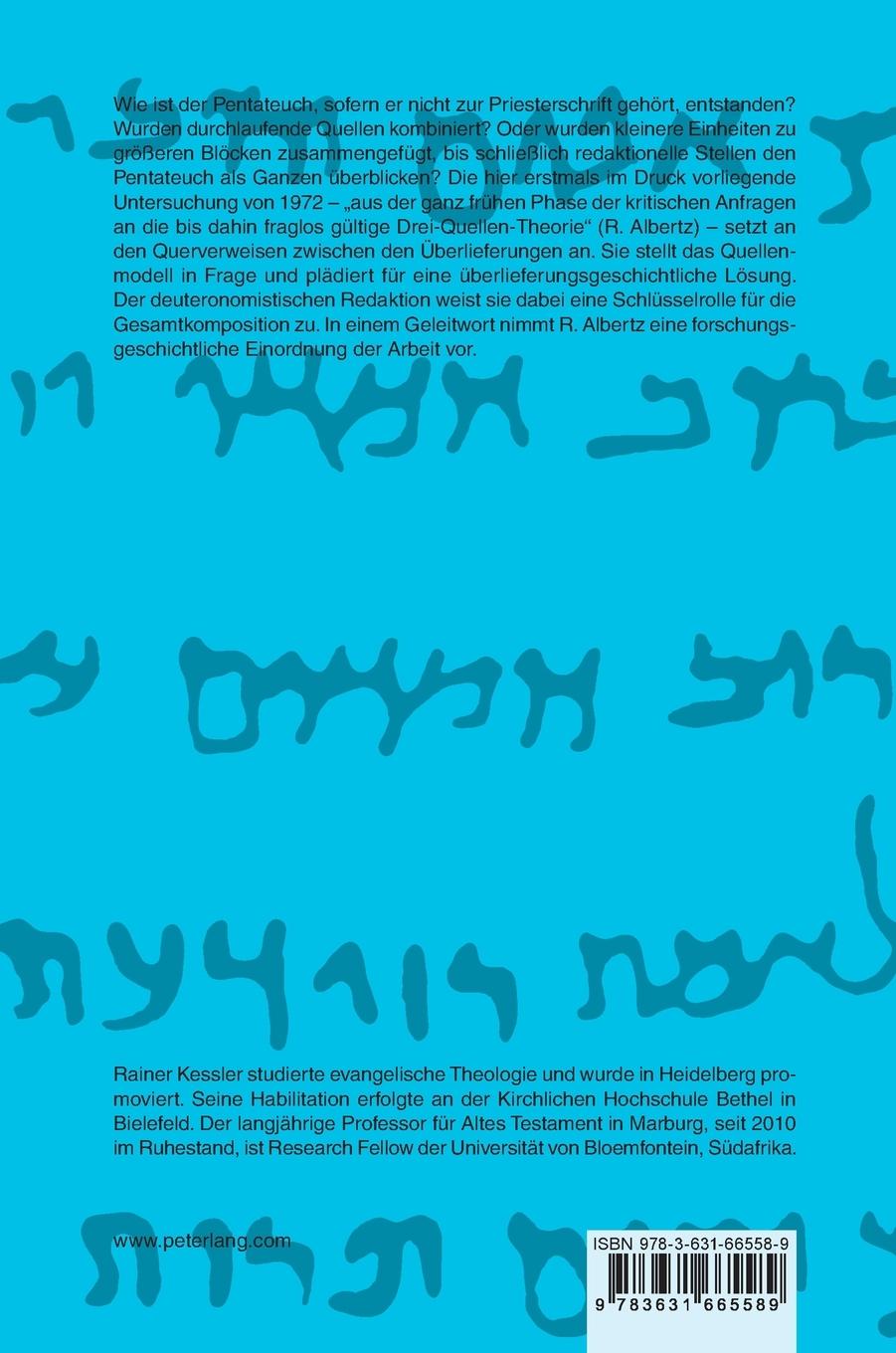 Rückseitencover Die Querverweise im Pentateuch