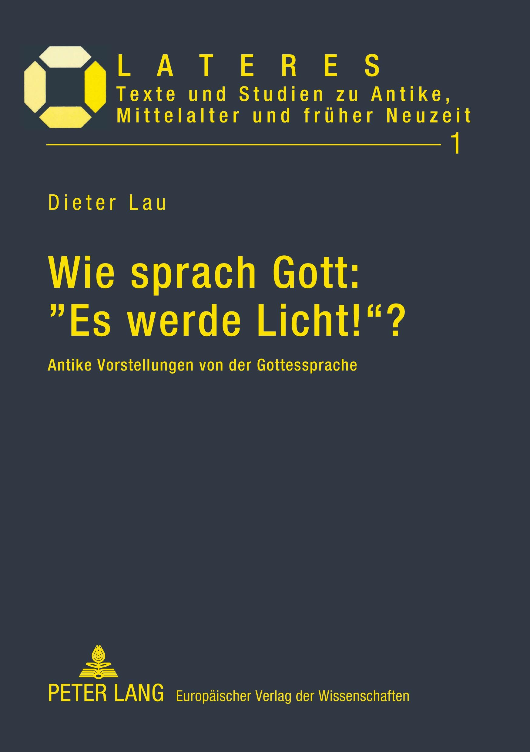 Vorderes Coverbild Wie sprach Gott: 'Es werde Licht!'?