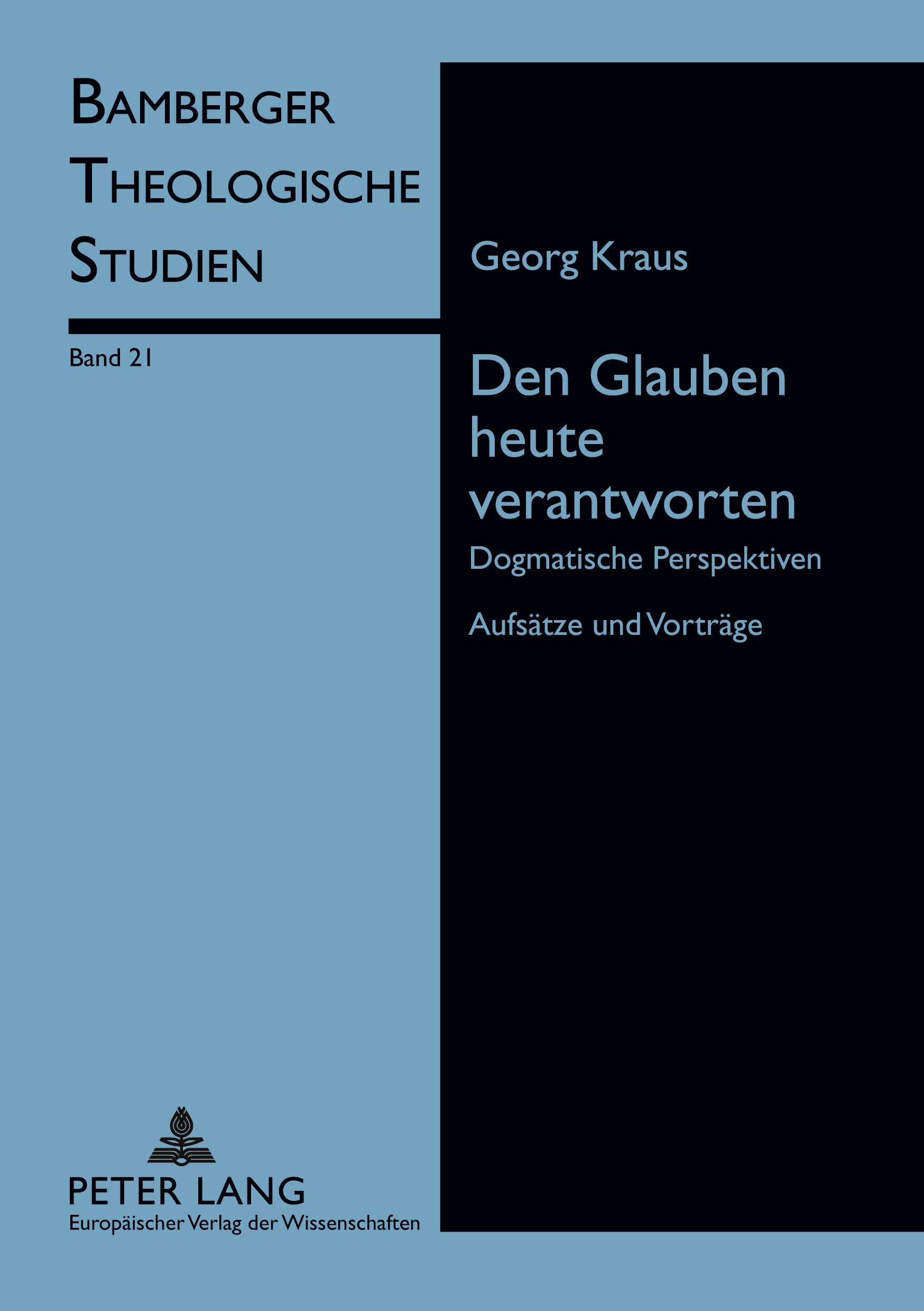 Vorderes Coverbild Den Glauben heute verantworten