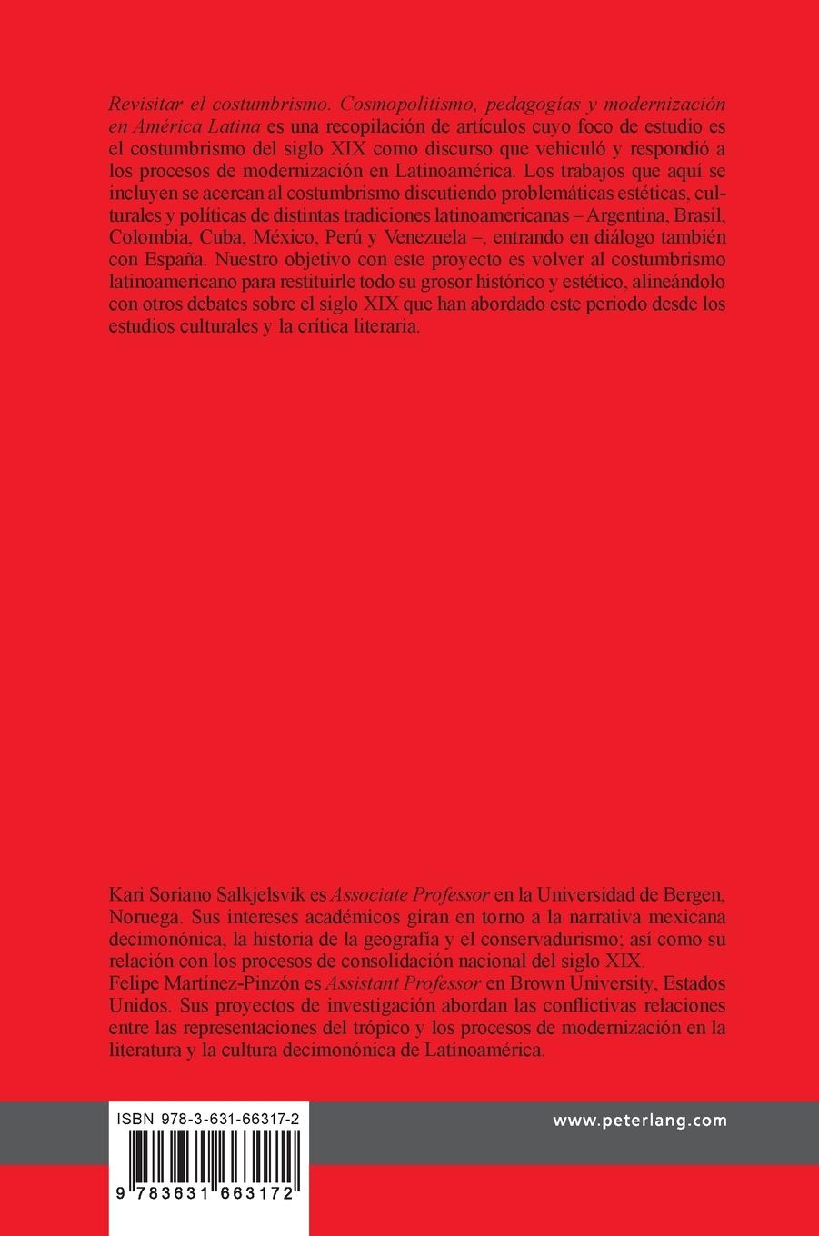 Rückseitencover Revisitar el costumbrismo