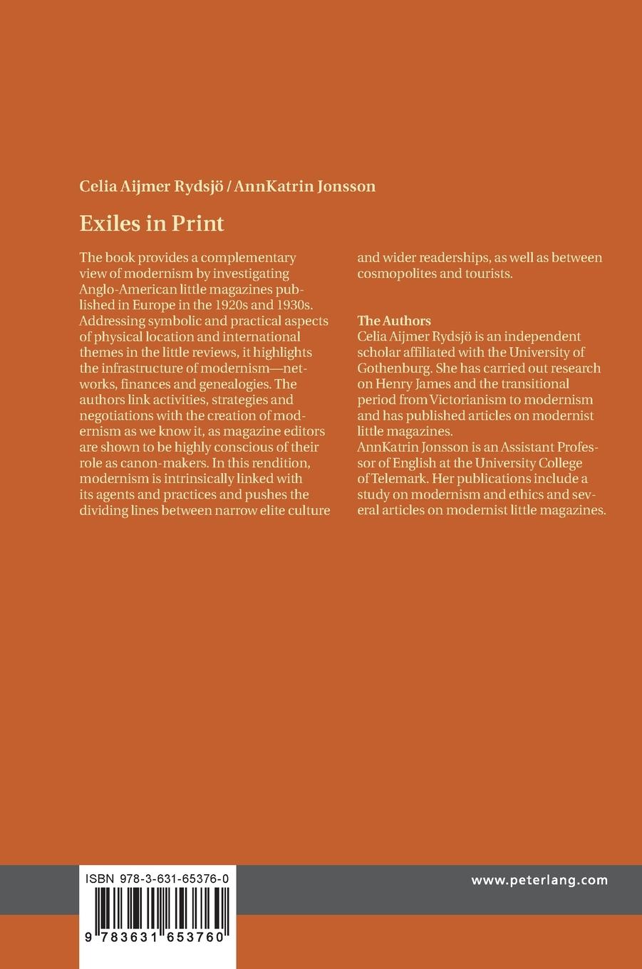 Rückseitencover Exiles in Print