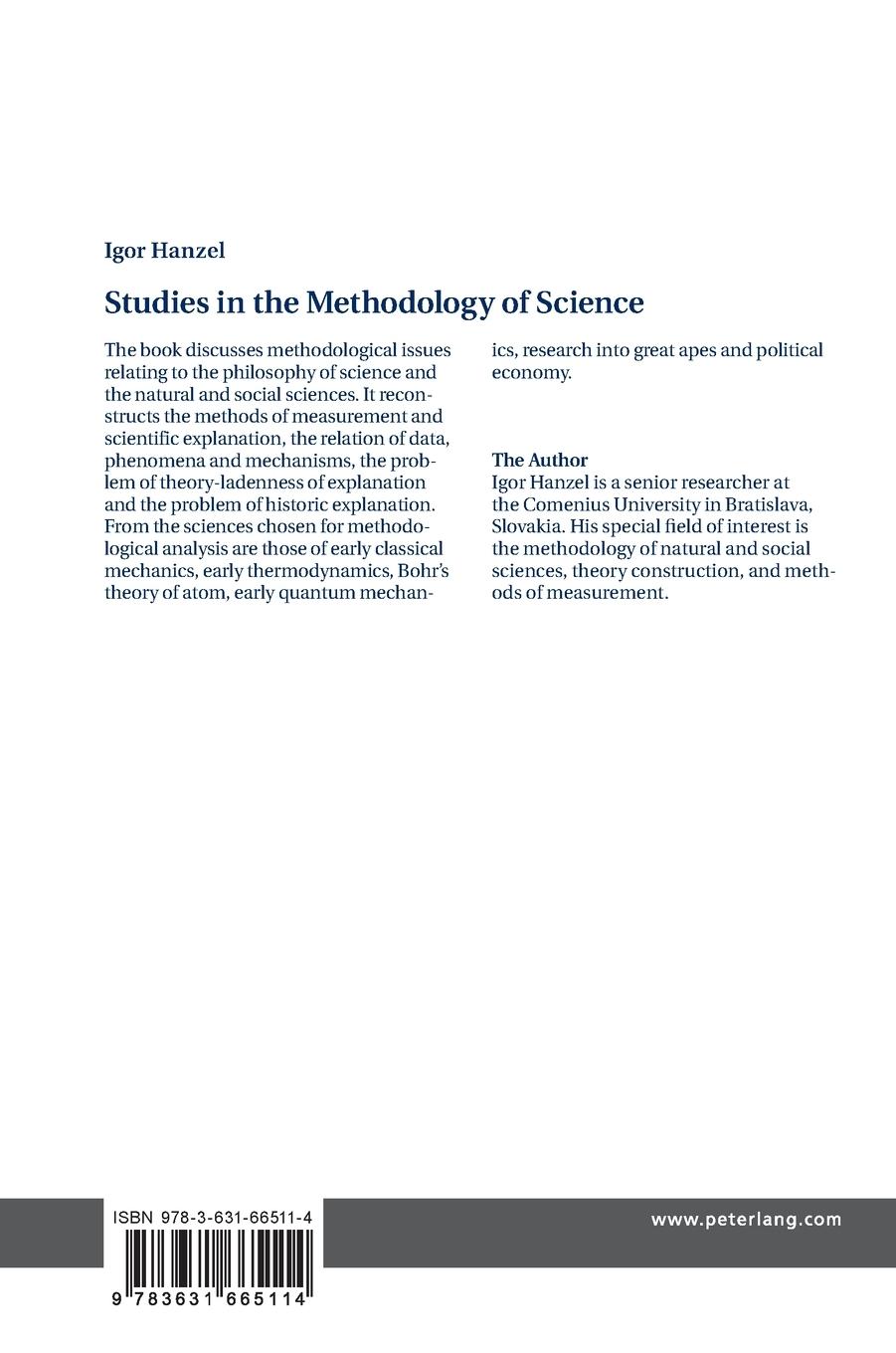 Rückseitencover Studies in the Methodology of Science