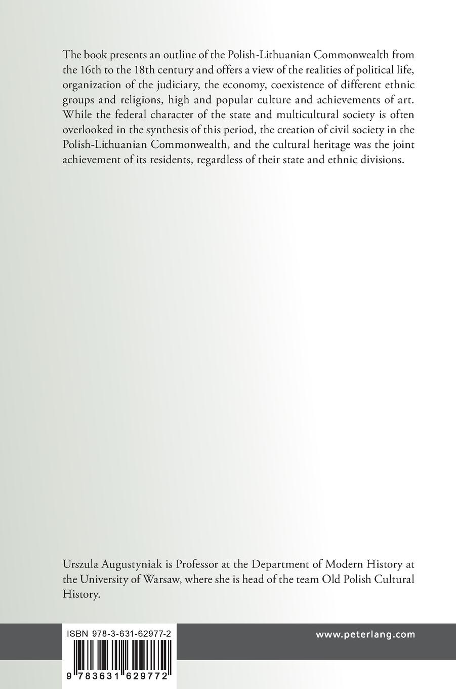 Rückseitencover History of the Polish-Lithuanian Commonwealth