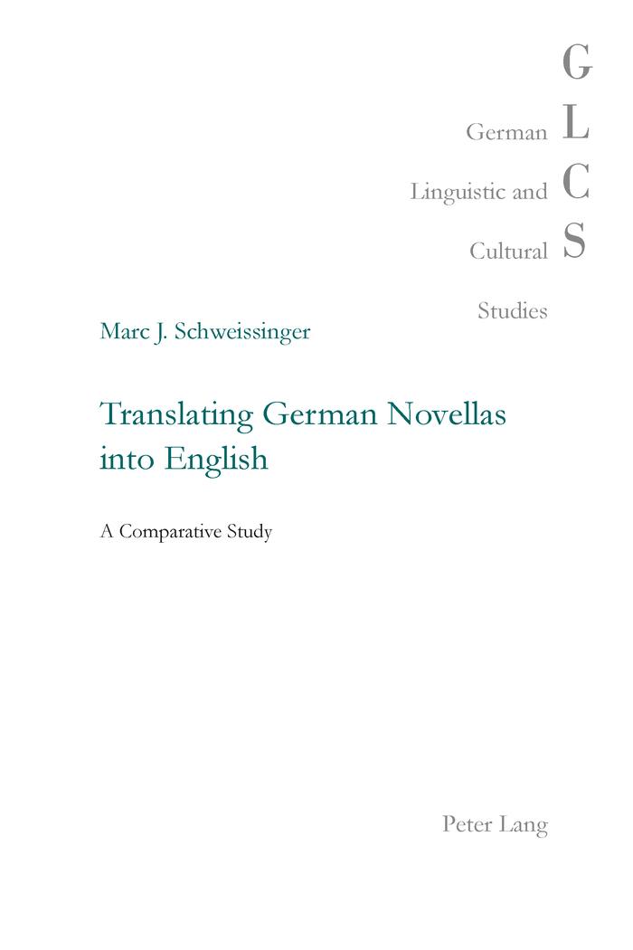 Vorderes Coverbild Translating German Novellas into English