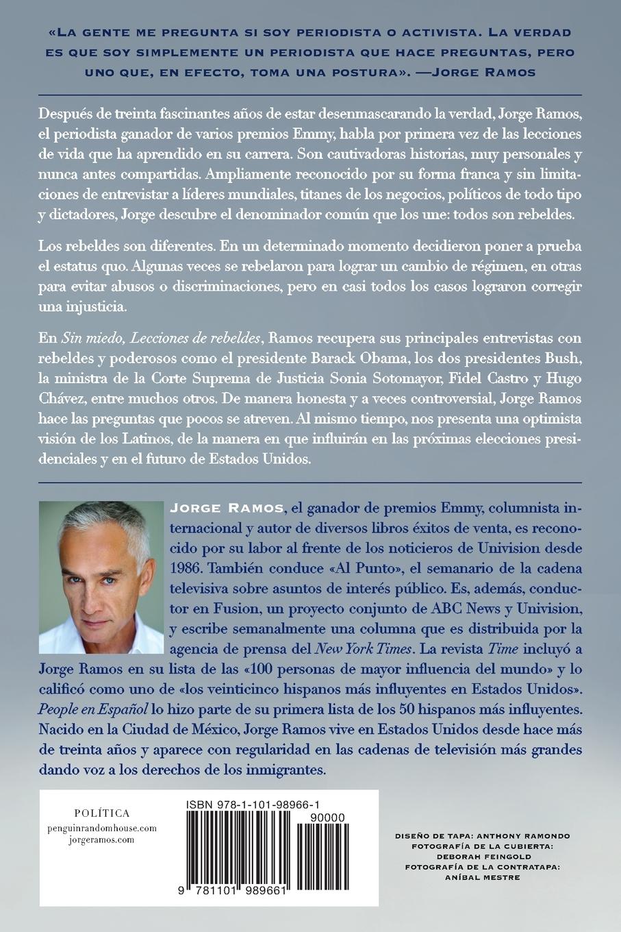 Rückseitencover Sin Miedo