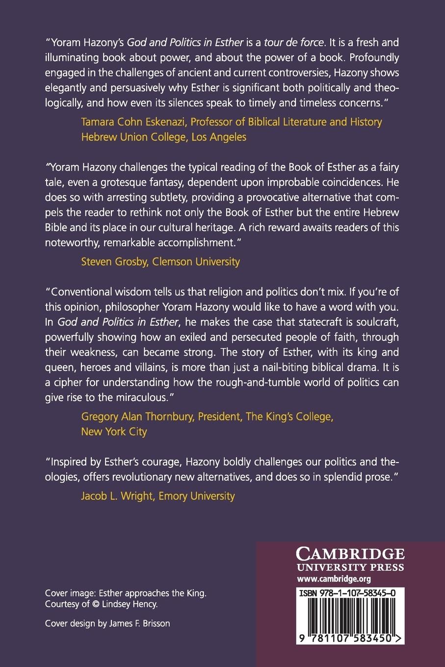 Rückseitencover God and Politics in Esther