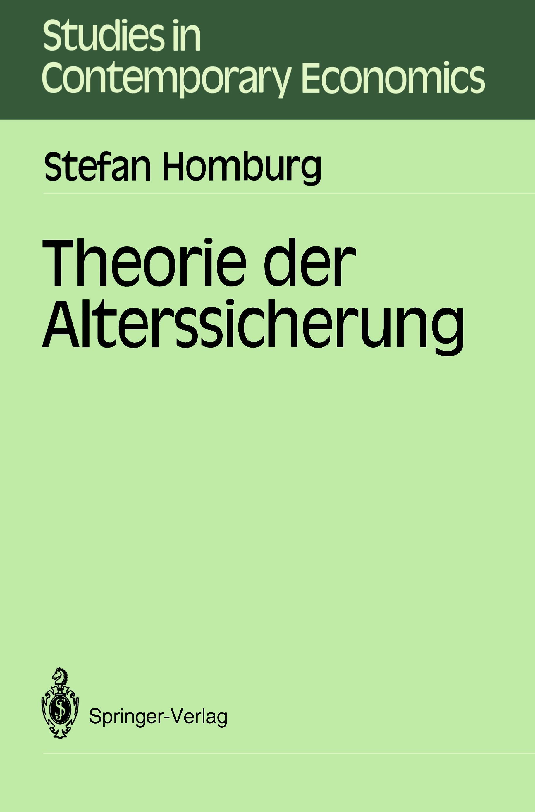Vorderes Coverbild Theorie der Alterssicherung