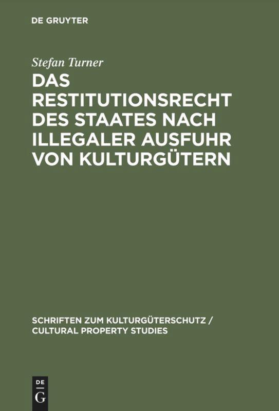 Vorderes Coverbild Das Restitutionsrecht des Staates nach illegaler Ausfuhr von Kulturgütern