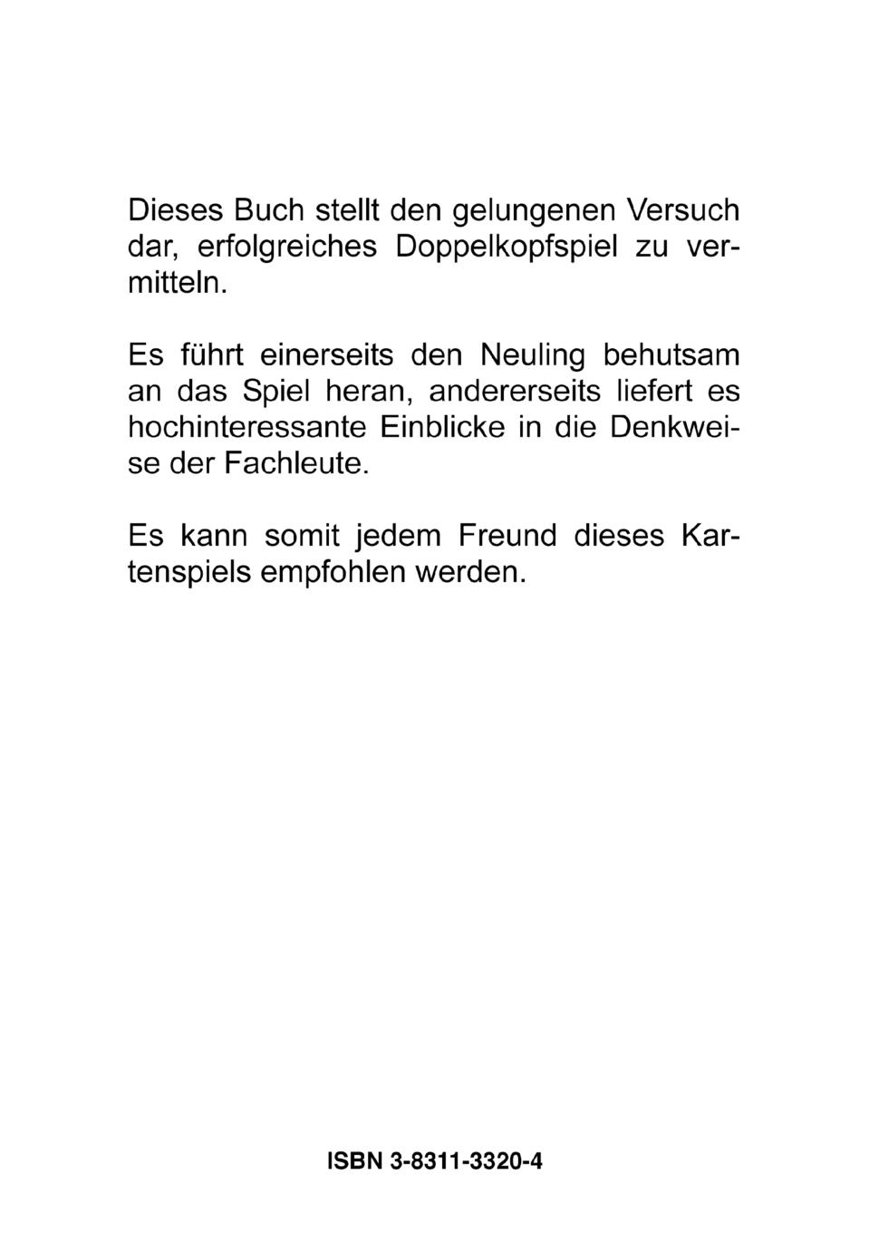 Rückseitencover Gewinnen beim Doppelkopf