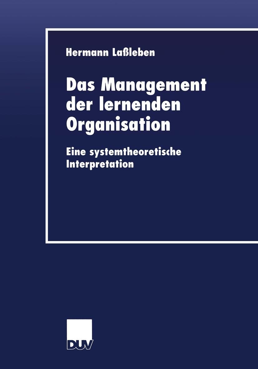 Vorderes Coverbild Das Management der lernenden Organisation