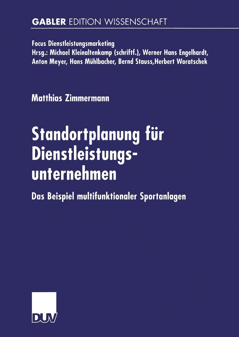 Vorderes Coverbild Standortplanung für Dienstleistungsunternehmen