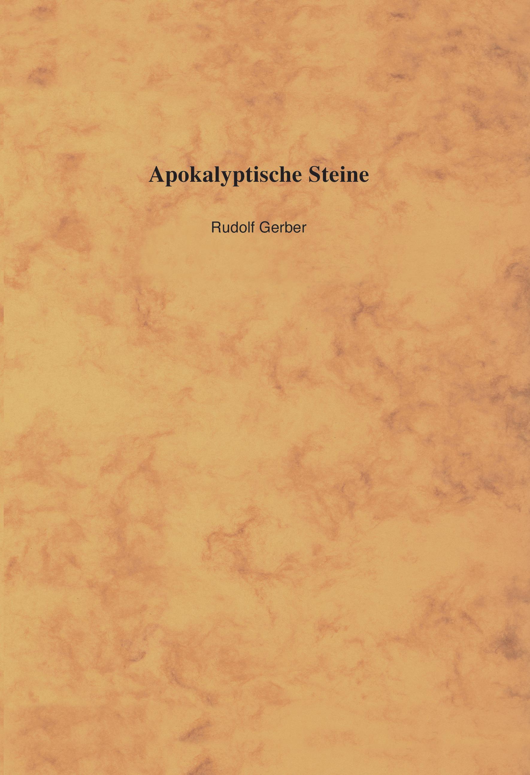 Vorderes Coverbild Apokalyptische Steine