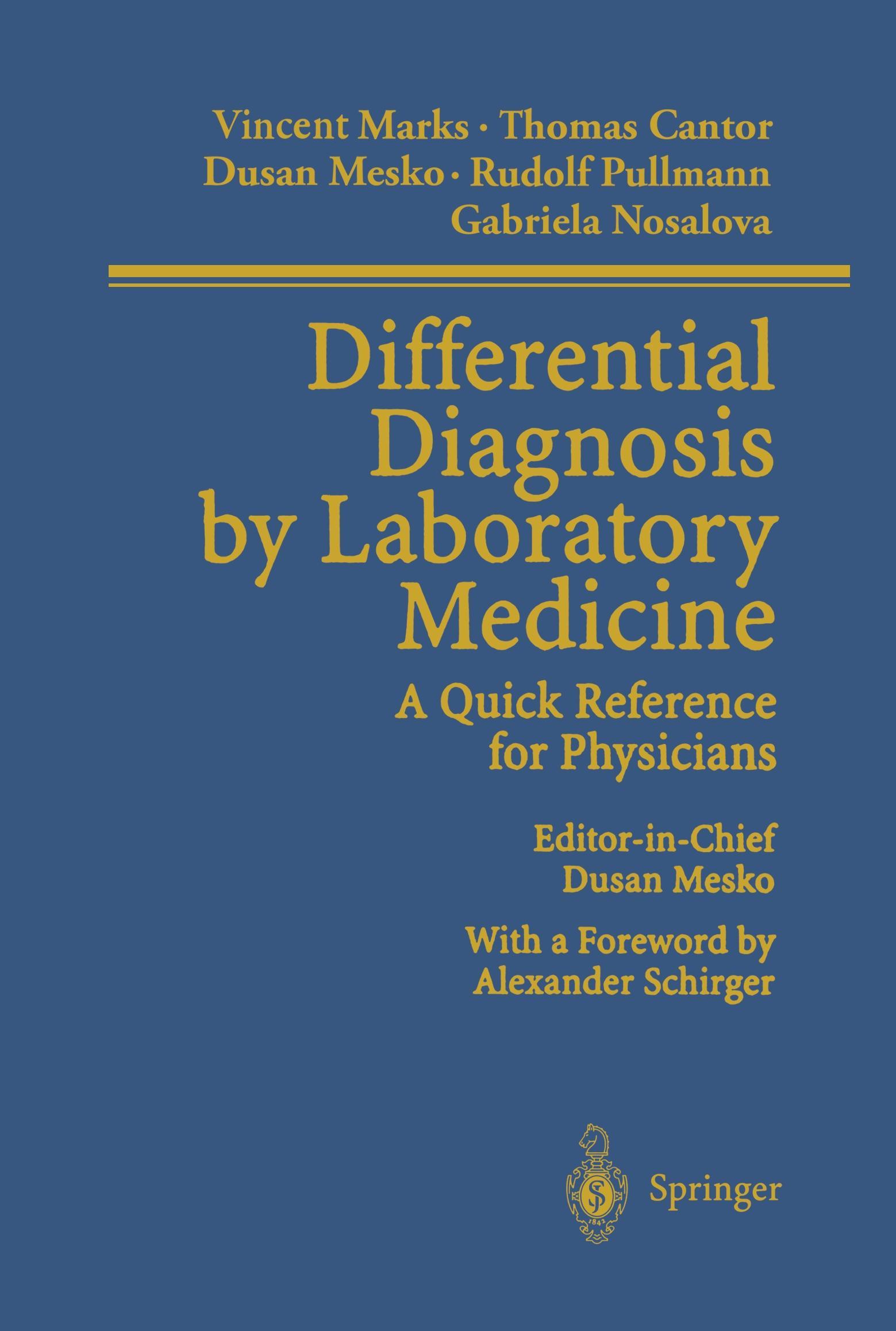 Vorderes Coverbild Differential Diagnosis by Laboratory Medicine