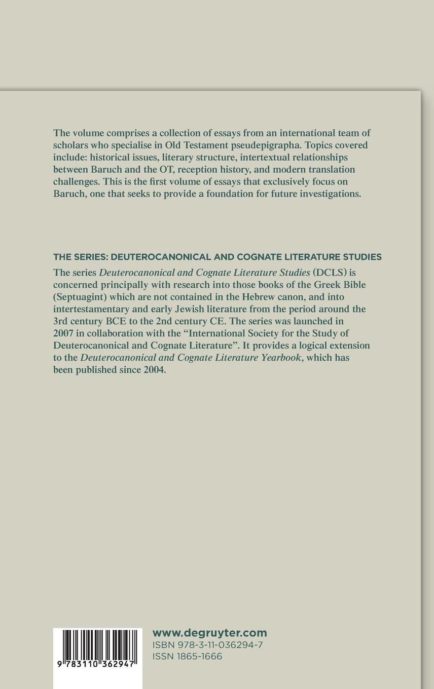 Rückseitencover Studies on Baruch