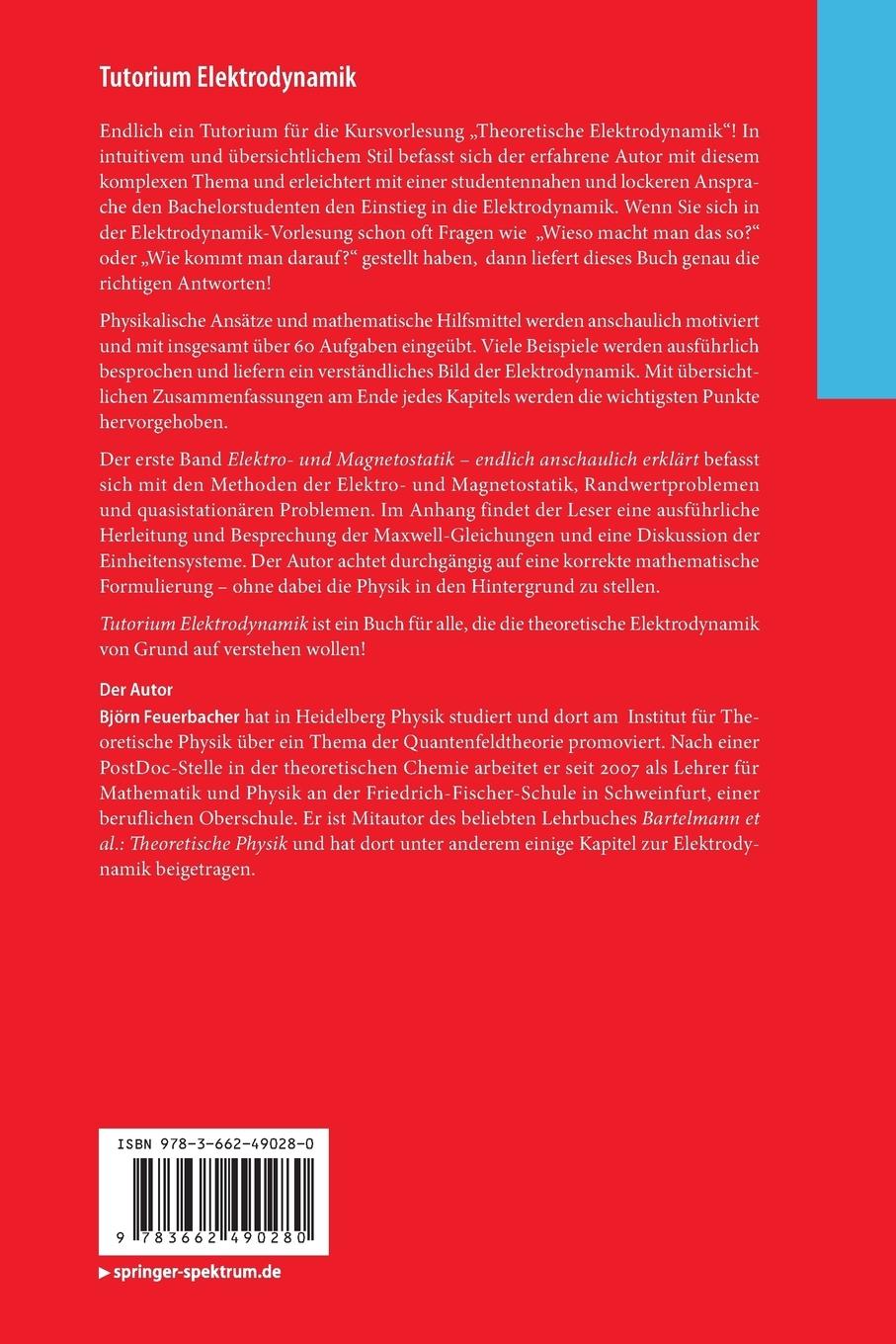 Rückseitencover Tutorium Elektrodynamik