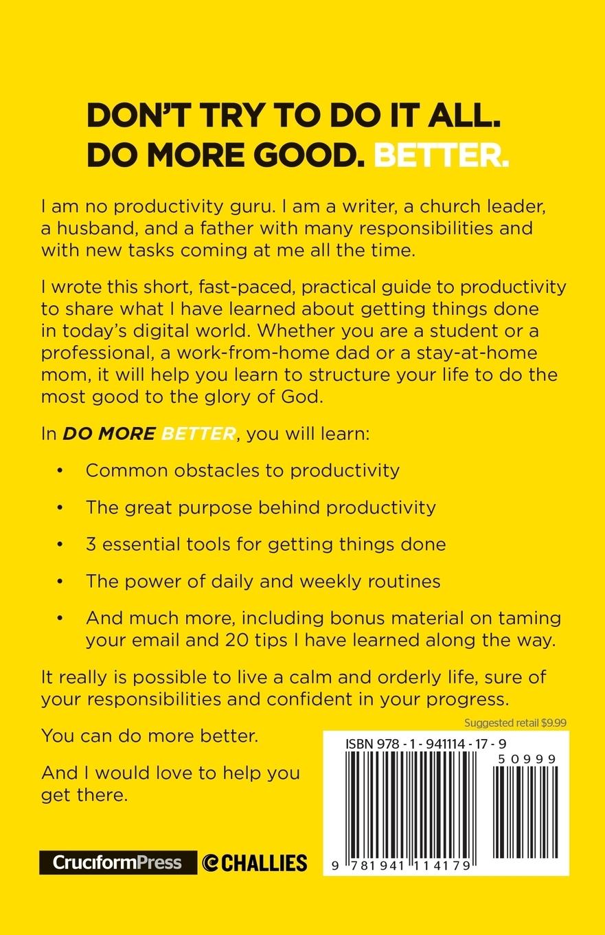 Rückseitencover Do More Better