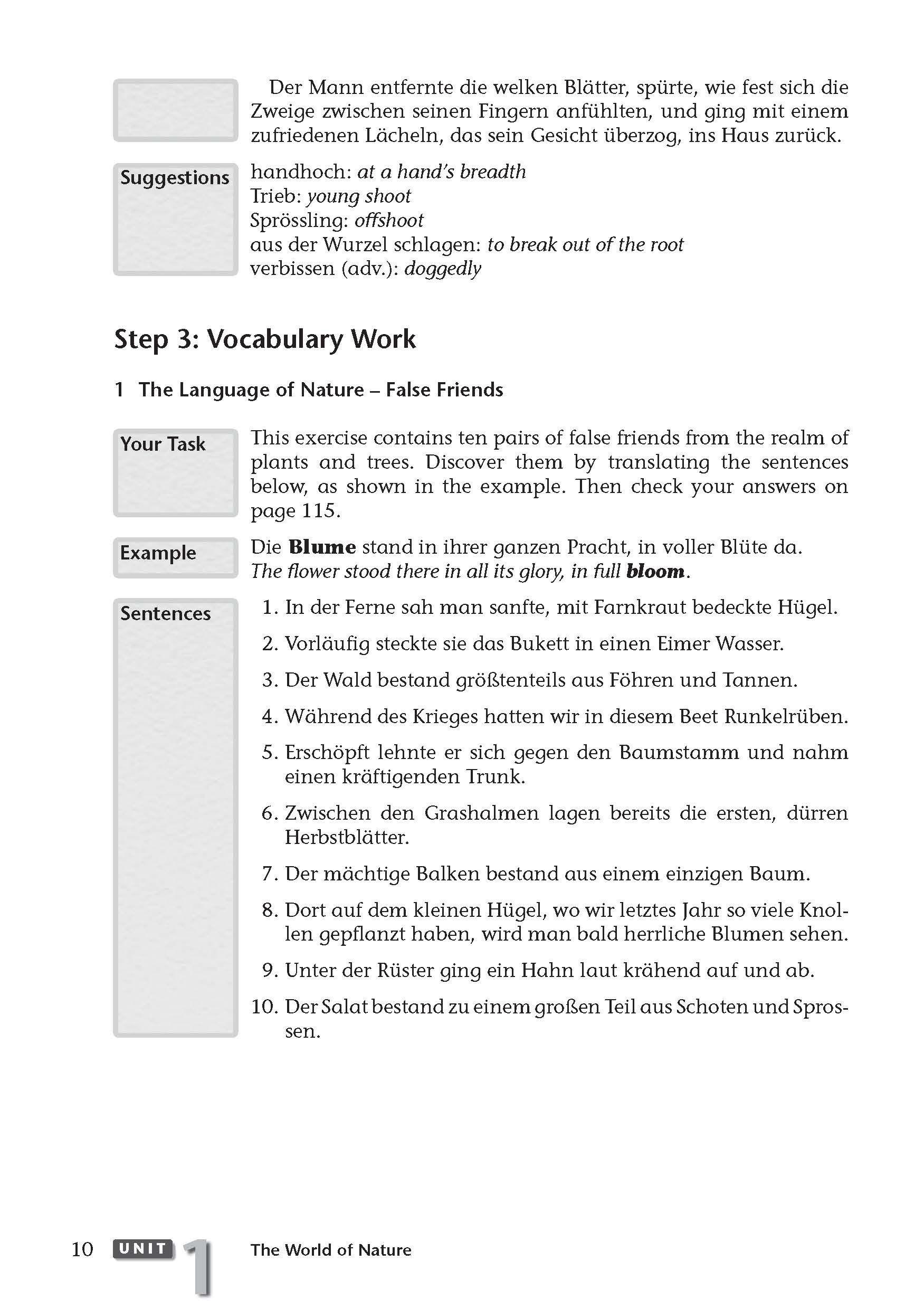 Beispielinhalt (Bild) Grundkurs Übersetzen Deutsch-Englisch