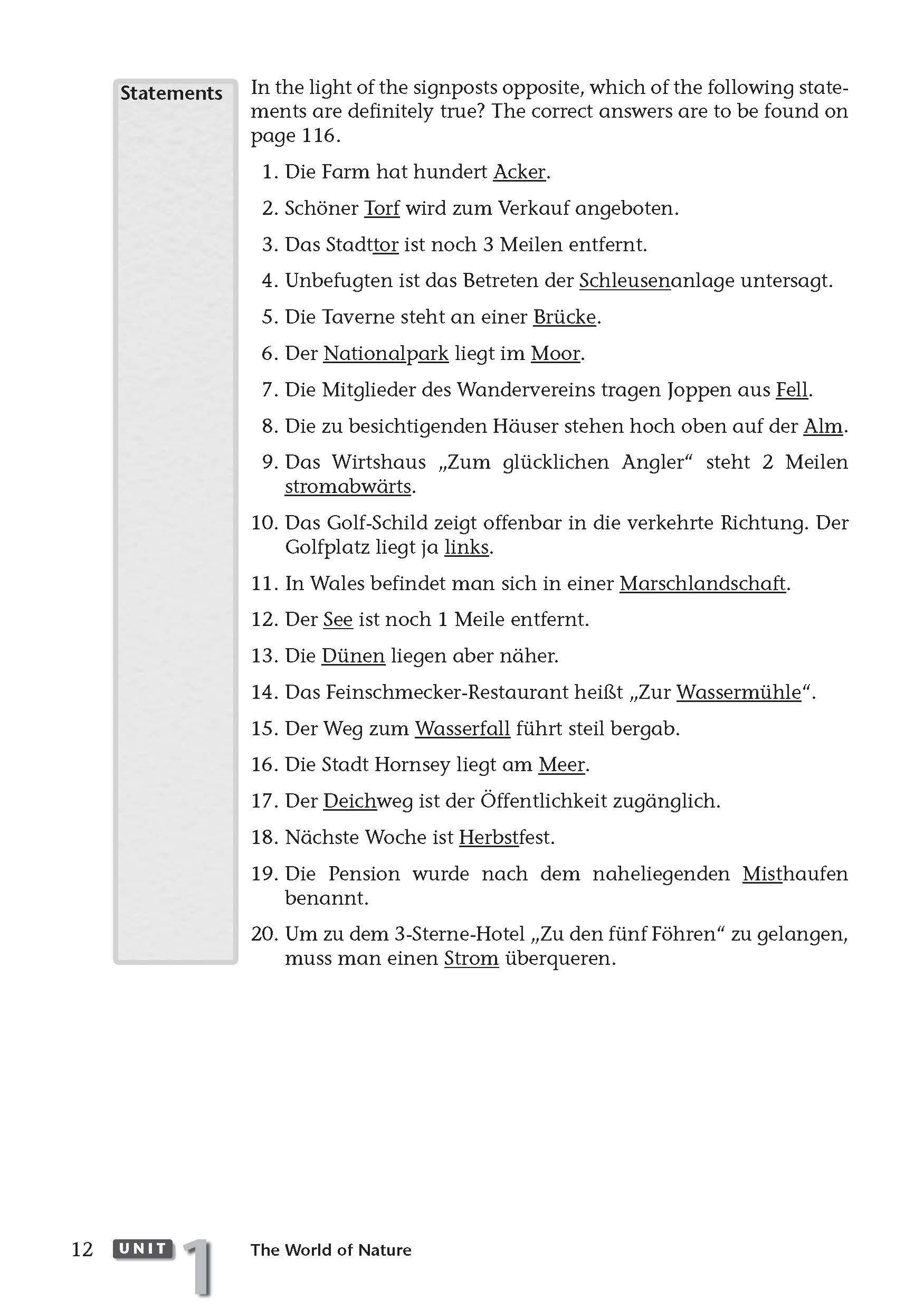 Beispielinhalt (Bild) Grundkurs Übersetzen Deutsch-Englisch