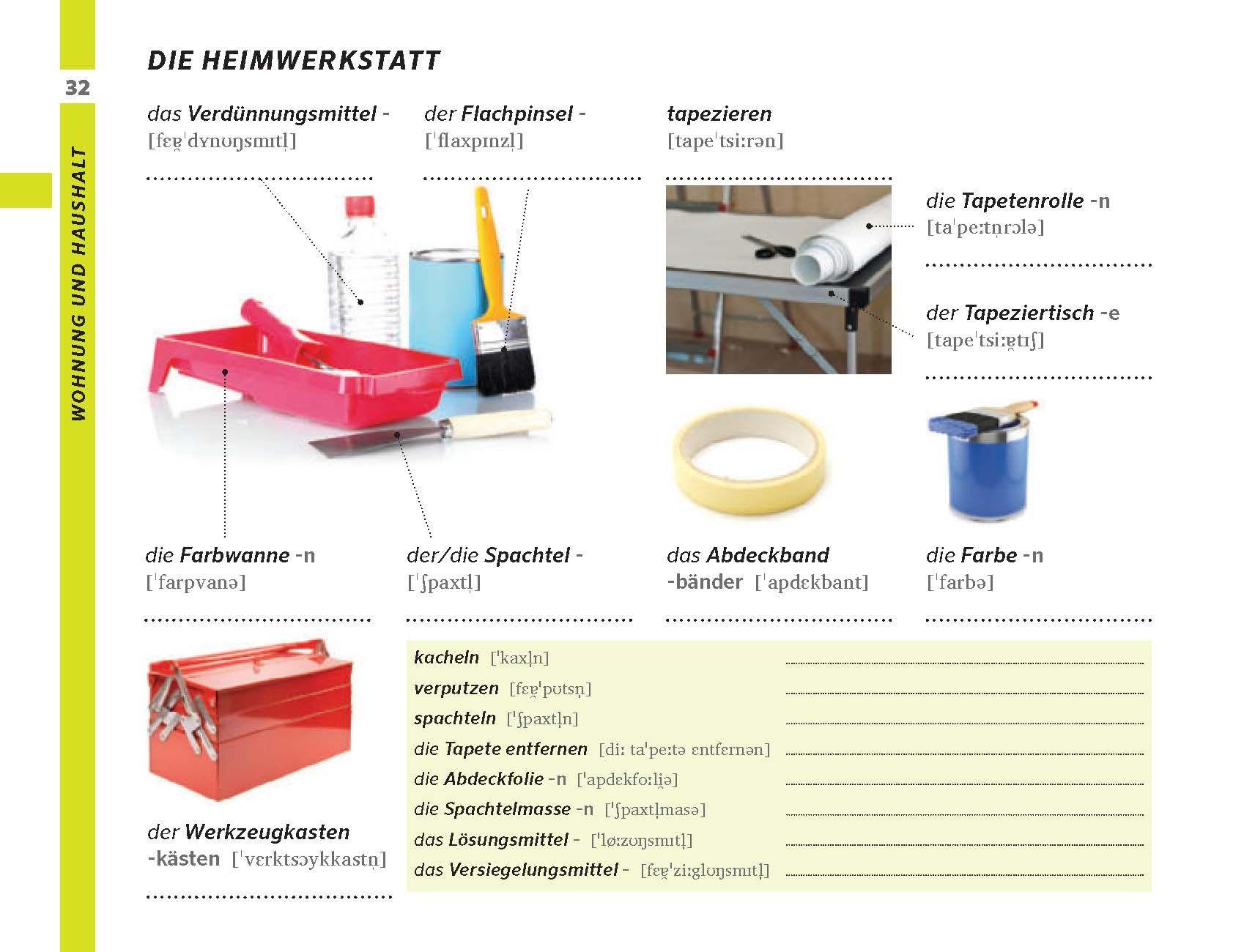 Beispielinhalt (Bild) PONS Bildwörterbuch Deutsch als Fremdsprache