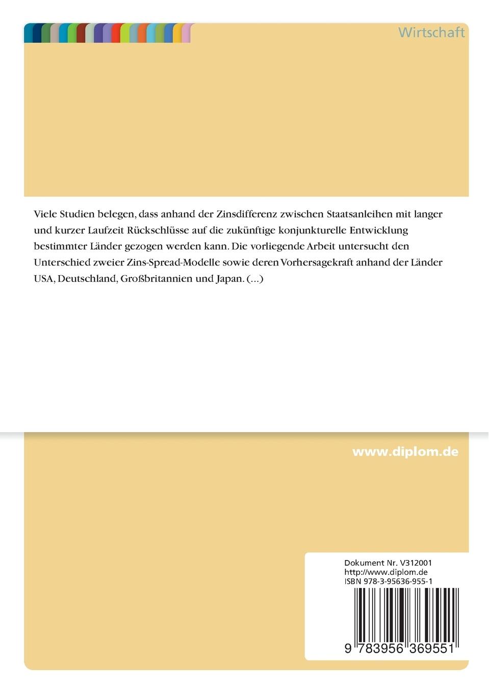 Rückseitencover Die Vorhersagekraft von Zinsstrukturkurven für das Wirtschaftswachstum