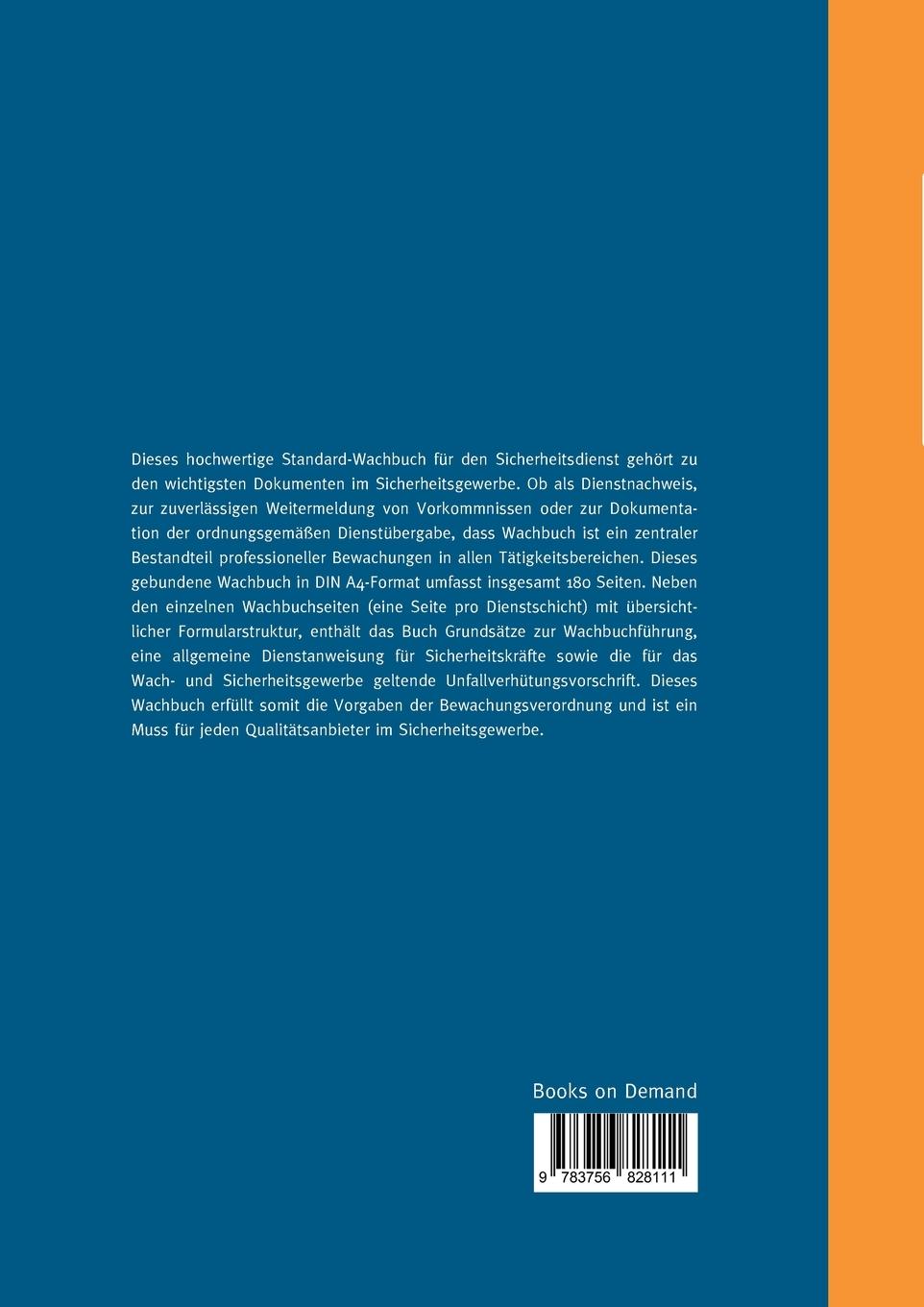 Rückseitencover Wachbuch Sicherheitsdienst