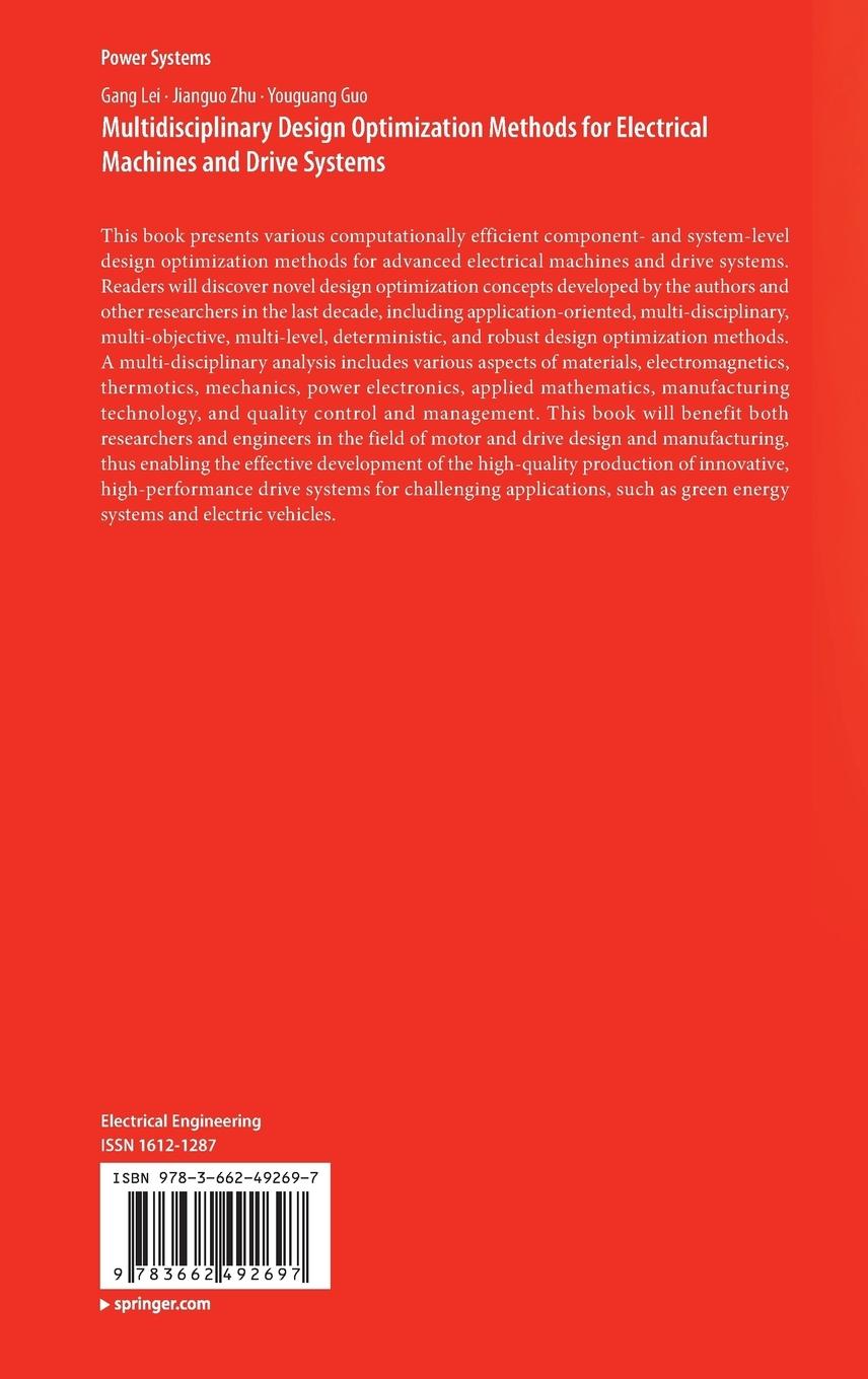 Rückseitencover Multidisciplinary Design Optimization Methods for Electrical Machines and Drive Systems