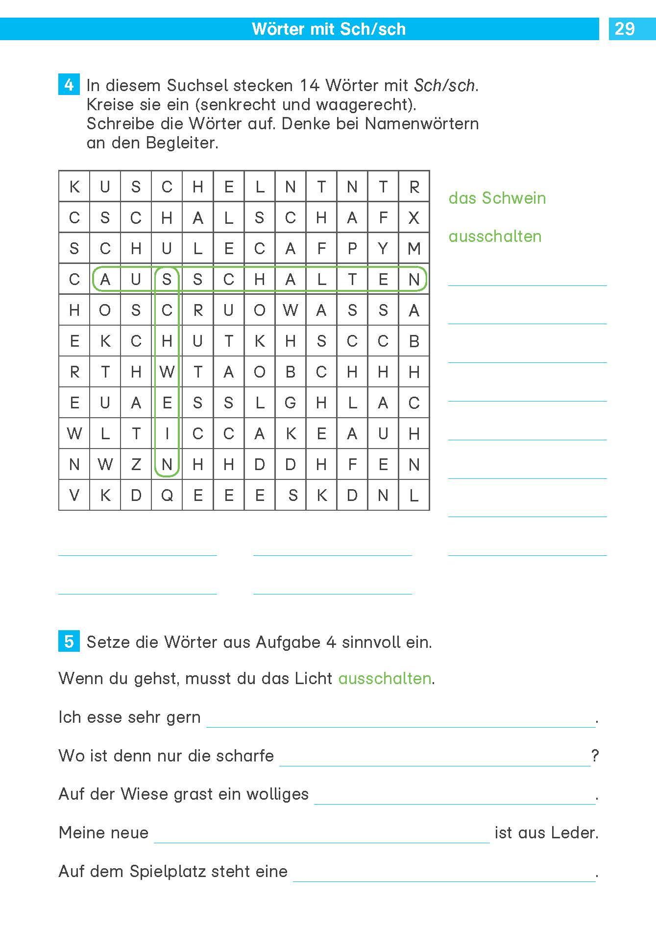 Beispielinhalt (Bild) Die Deutsch-Helden Rechtschreiben und Diktat 2. Klasse
