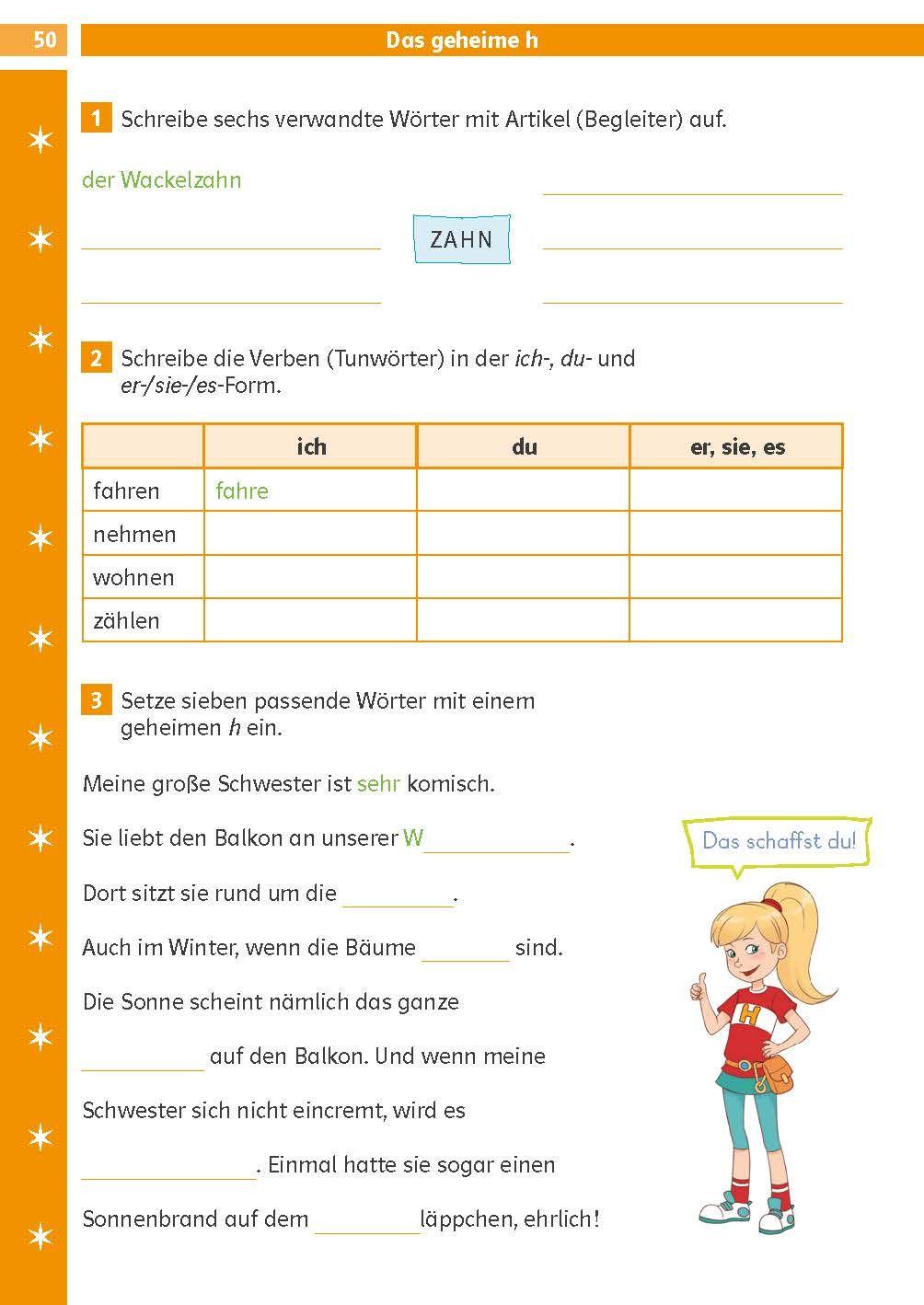 Beispielinhalt (Bild) Die Deutsch-Helden Rechtschreiben und Diktat 2. Klasse