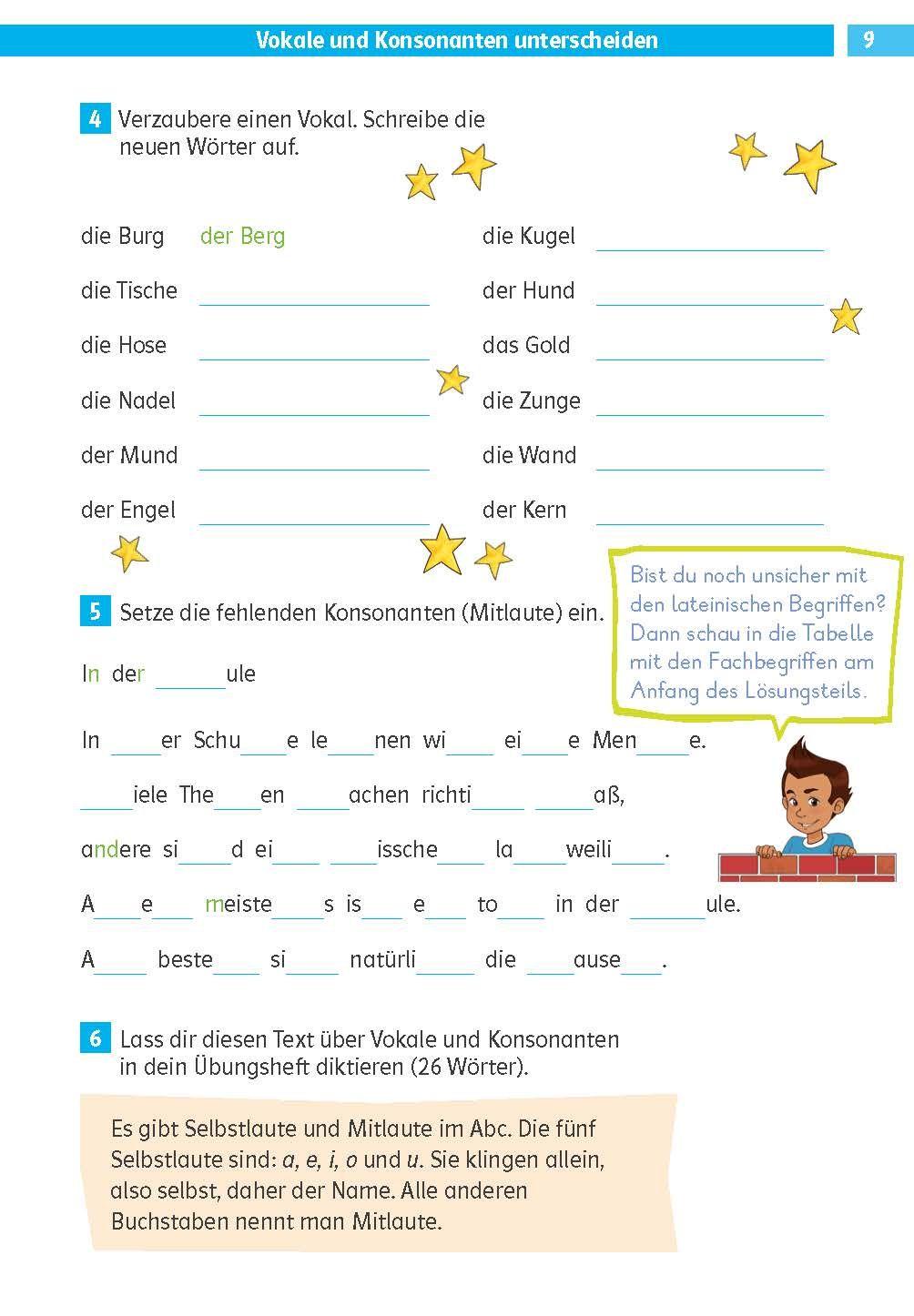 Beispielinhalt (Bild) Die Deutsch-Helden Rechtschreiben und Diktat 2. Klasse