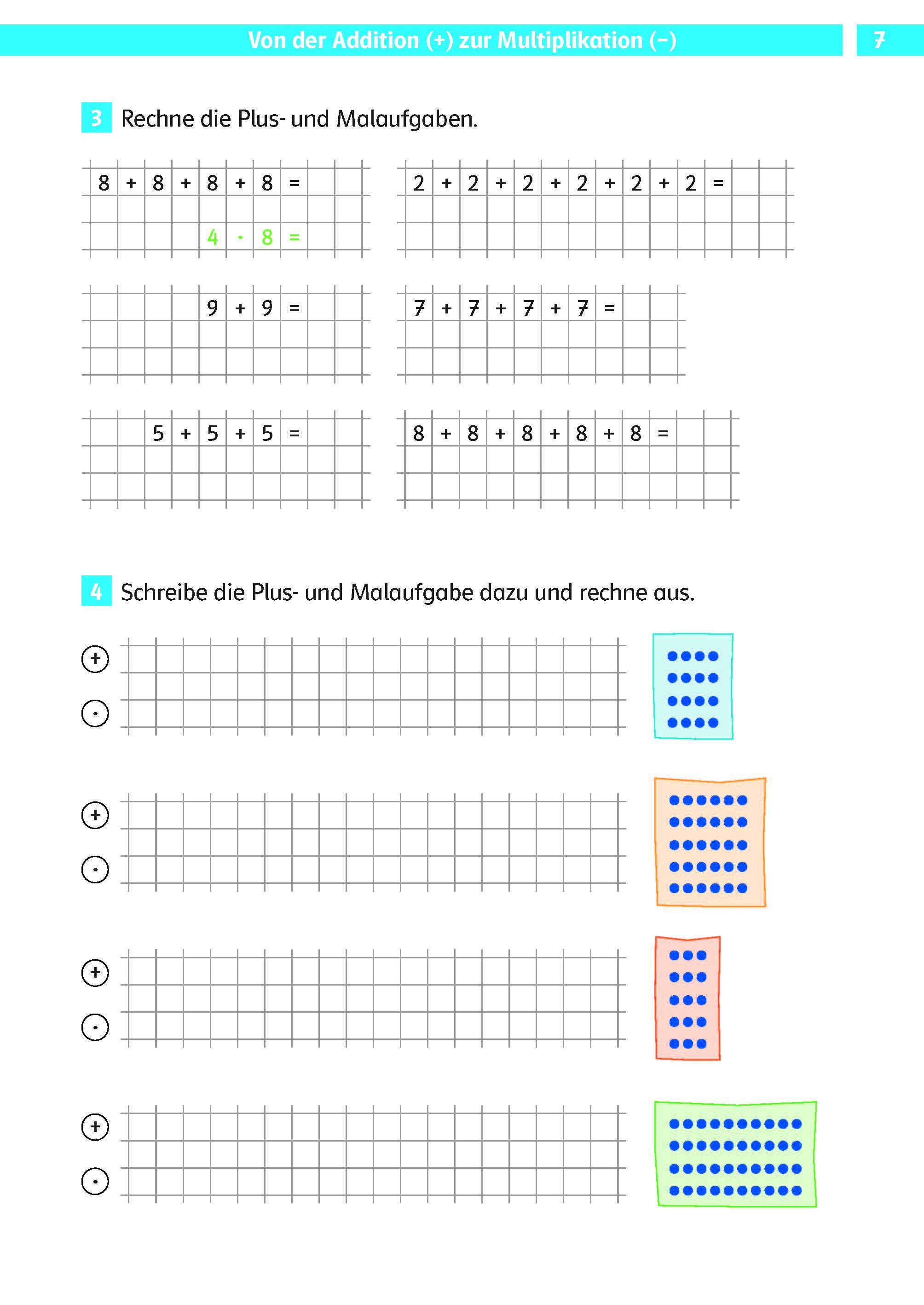 Beispielinhalt (Bild) Klett Die Mathe-Helden Das kleine Einmaleins 2./3. Klasse