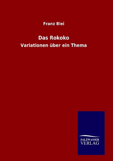 Vorderes Coverbild Das Rokoko