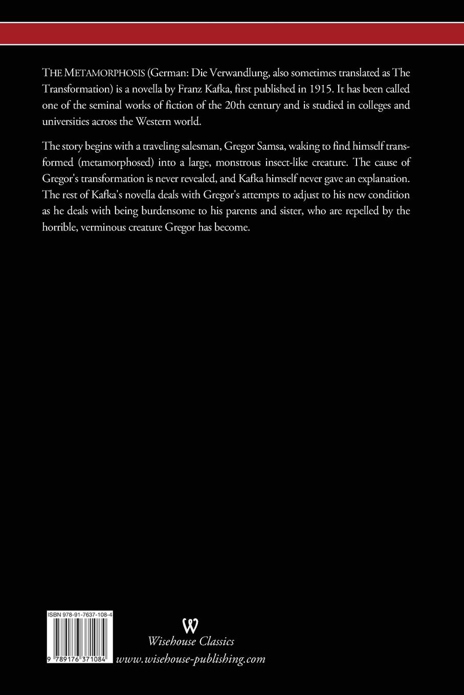 Rückseitencover METAMORPHOSIS (Wisehouse Classics Edition)