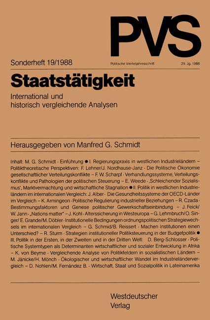 Vorderes Coverbild Staatstätigkeit