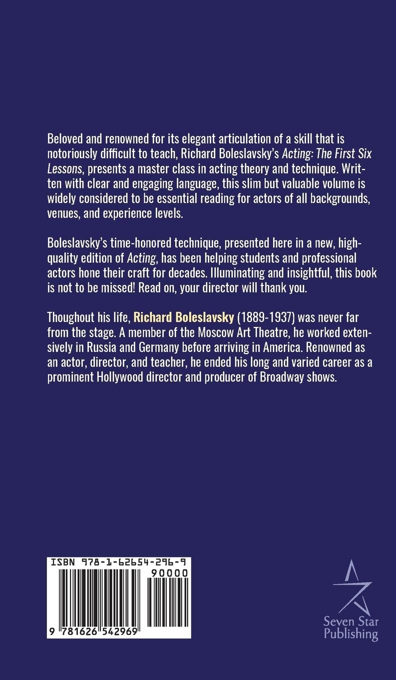 Rückseitencover Acting; The First Six Lessons