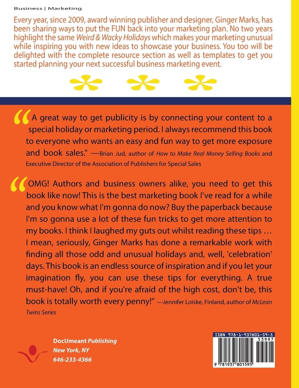 Rückseitencover 2016 Weird & Wacky Holiday Marketing Guide