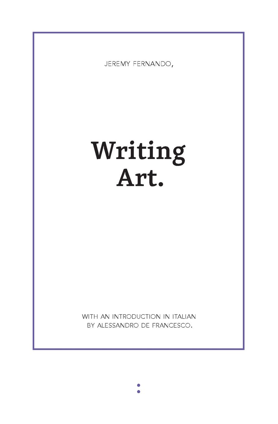 Vorderes Coverbild Writing Art