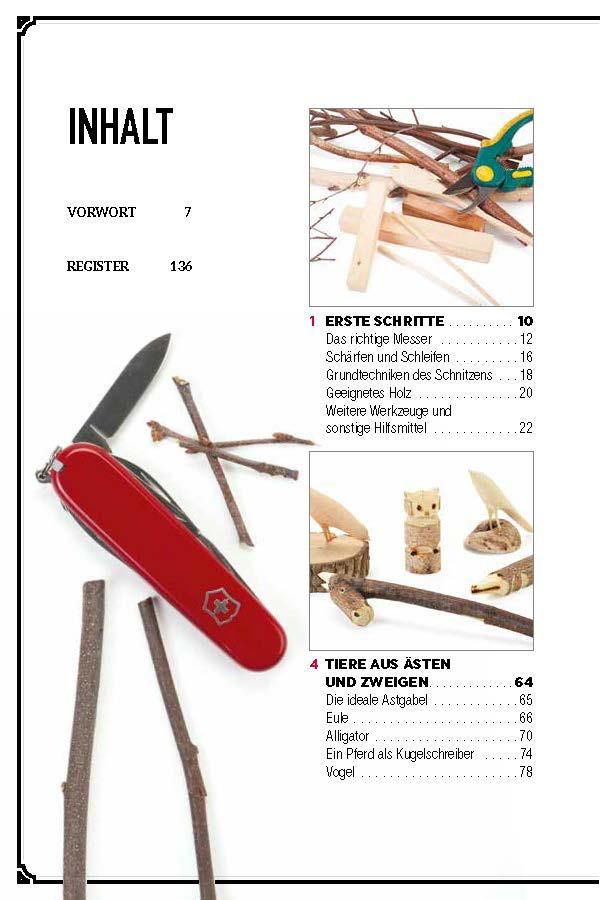 Beispielinhalt (Bild) Schnitzen mit dem Schweizer Taschenmesser