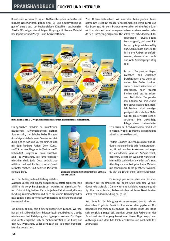 Beispielinhalt (Bild) Praxishandbuch Cockpit & Interieur